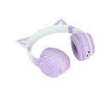 Cat Ear Bluetooth Gaming Headphones Wireless Foldable Music Headset with LED Light Detachable V1263-JX-123
