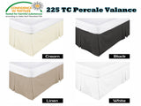 KINGDOM Box Pleated Valance Black - KING SINGLE V442-KIT-VALANCE-225TC-BLACK-KS