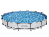 Bestway 427CM Swimming Pools Steel Above Ground Round Backyard Pool Set White BW-POOL-R-427-56597