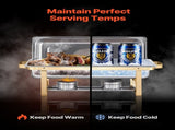 Chafing Dish Buffet Set, 4 Qt 2 Pack, Stainless Steel Chafer with 4 Half Size Pans, Rectangle V952-ZFXBXGBLSTGKPIZUVV0