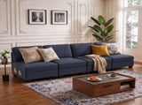 Artiss 4 Seater Modular Sofa Set Sectional Easy Assembly Dark Grey SBED-I-EP05-DA-GY-4D