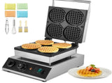 Commercial Maker, 4PCS Round Baker Machine,1750W Non-Stick Stainless Steel Belgian V952-SYBLSHFBJDPF0EHRRV3