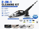 Black Cordless Vacuum Cleaner & Black Electric Spin Scrubber Combo Portable Handheld Wet & Dry V888-ELOSUNG53380