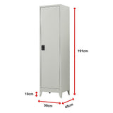 Single-Door Metal Tall Cabinet Shelf Storage for Home Office Gym V63-844441