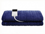 Giselle Electric Throw Rug Double Size 200x180cm Coral Fleece Heated Blanket Navy Blue EB-C-THROW-RUG-200-NVB