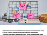 Glasses Organizer Jewelry Tray, 5 Grids Leather Eyeglass Storage Case Sunglass Display Tray and V1259-DP01-A-781