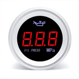 52mm Oil Pressure Gauge with Warning Alarm 1/8 NPT Sensor Oil Pressure Meter for Car Boat V1370-AZ4-07598