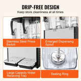 Commercial Beverage Dispenser, 2 Tanks 12 L Per Tank Juice Dispenser, 286W Stainless Steel Ice Tea V952-SYYLJJBSJXS1NR5MHV3