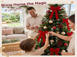 Jingle Jollys 12Pcs Red Velvet Christmas Bows Tree Decorations Xmas Decor XM-TR-BOW-12PCS-RD