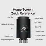 Smart Thermostatic Radiator Valve, Intelligent Radiator Valve with LED Display, Supporting Mobile V1192-AZ-W-10558