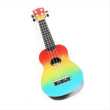 Soprano Ukulele 21" Wood Uklele Hawaiian Guitar Students Kids Guitar Rainbow,1 * ukulele,Rainbow V1370-AZ4-10194