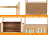 High Strength Bamboo Clothing Rack Closet Organizer Storage Cabinet & Shoe Shelf V767-JJ-ZY1113