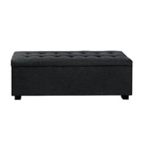 Artiss Storage Ottoman Blanket Box 97cm Linen Charcoal OTM-L2-LINEN-CHA