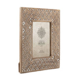 Handcrafted 5x7in 'Diamond Flower' Photoframe 29cm V637-53605PFR