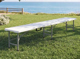 Gardeon 180cm Folding Garden Bench Portable Trestle Seat HDPE Fold In Half White GB-HDPE-FD-WH