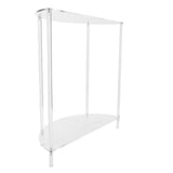 Acrylic Side Table Semiellipse 2 Tier Small Nightstand for Living Room Bedroom Bedside Wall V1294-YM0901-3116240035011