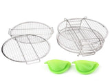 Stackable Dehydrator Rack Stainless Steel Drying Rack with Anti Scalding Gloves Fit for Ninja Foodi V1294-YM0523-3111210399311