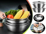 Stainless Steel Multifunctional Grater Set for Kitchen Washing Sieve and Draining Basin - Efficient V1192-AZ-W-24253