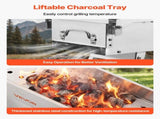 Foldable Charcoal Grill, 0.16 m Portable Charcoal Barbecue Grill with Liftable Charcoal Tray & Side V952-TLCTZDKZTKBXI2GZV001V0