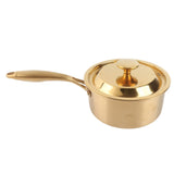 Stainless Steel Thickened Milk Pot with Lid Compound 3Layer Bottom Complementary Food PotGold V1294-YM0901-3118210121511