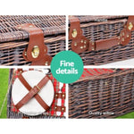 Alfresco 4 Person Picnic Basket Set Insulated Blanket Bag Red PICNIC-4PPL-COOLER-RD