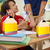 24pcs Back to School Teacher Gifts Pencil Shaped Paper Bags Bulk, Welcome Candy Treat Boxes for V1366-AZ2-W-19350
