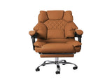 Levede Gaming Chair Office Computer Brown Footrest OF1037-BR