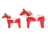2pcs Hand Painted Swedish Wooden Horse Figurine Dalecarlian Horse Ornaments for Home Wedding V1294-YM0901-3115240105211