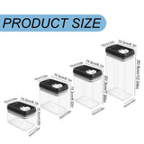 Flip Tite Tall Storage Container with Lid Air Tight Easy Open Ring Top, Clear Acrylic Skinny V1370-AZ4-13387