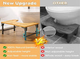 CARLA HOME Bamboo Toilet Stool Foldable and Adjustable Height with Non-Slip Layer for Bathroom LSB-36088