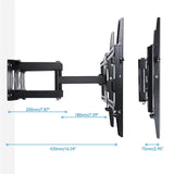 32"-65" Heavy Duty Wall Corner Tv Mount Articulating Premium Swing Arm Bracket V767-U-500A