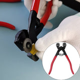 Glass Tile Nippers, Heavy Duty Wheeled Glass Mosaic Nipper, Glass Nippers with Soft Rubber Handle V1370-AZ4-12254