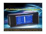 DC Battery Monitor Power Meter Ammeter Digital DC 0-200V Shunt 100A Multimeter, Meter Voltmeter V1366-AZ2-W-15811