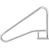 Pool Rail 54x36 Pool Railing 304 Stainless Steel 250LBS Load Capacity Silver Rustproof Pool Handrail V952-BXGYCFS4W54X36YC1V0