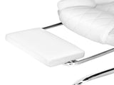 Artiss Executive Office Chair Leather Footrest White OCHAIR-G-1051-FT-WH