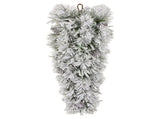 Christabelle 90cm Alpine Snow Christmas Teardrop Pre Lit Multi Function LED Timer Flocked Pine 112_WFLAS90T