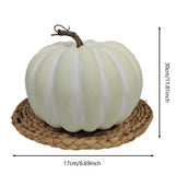 17x30cm Cream White Artificial Foam Pumpkin, Fall Harvest Decorative Cushaw for Halloween V1369-AZ3-W-14855