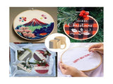 15PCS Bamboo Embroidery Hoops Set, 12 Inch Embroidery Hoop Adjustable in Bulk for Needlework, Sewing V1369-AZ3-W-12739