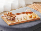 Foldable Breakfast Tray Wooden Bedside with Folding Legs & Handle 40x30x20cm Beige Snack V1366-AZ2-W-11719