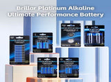 50 Pcs Brillar AA Platinum Alkaline Batteries V915-BR0047X5