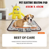 Pet Electric Heating Pad Heated Mat Warmer Blanket Bed for Dog Cat Puppy 45x45CM V201-W12991197