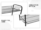Black Double-Tier Kitchen Storage Rack Organizer for Coffee Station, Spice Bottles, and Seasoning V1370-AZ4-08682