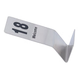 10PCS Table Number Cards Stainless Steel DoubleSided Digital Sign Seat Card 1120 Number V1294-YM0901-3118210195211