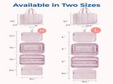 Large Capacity Hanging Travel Toiletry Bag with Jewelry Organizer, Multi-Layer Cosmetic Makeup V1341-ZY-GB47TP28-L-BLACK