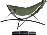 anymaka Set Up in 3 Seconds Adjustable Portable Aluminum Alloy Hammock Stand for Outside with Chair V1168-HM-BHSHSO-FG