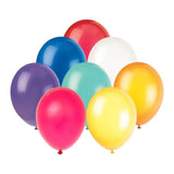 Multi Solid Print Birthday Balloons 100 Count Assorteds Balloons,Round Helium Bright V1366-AZ2-W-23954