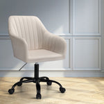 Artiss Office Chair Velvet Seat Cream OCHAIR-H-DL22-CR