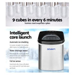 Devanti 2.4L Stainless Steel Portable Ice Cube Maker IM-ZB12A-SS