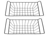 2 Pcs Freezer Wire Storage Basket PE Coated Hanging Rack Organizer Bin Black for Refrigerator V1294-YM0901-3113230263717