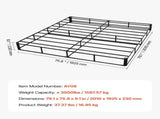 Box Spring, King Size Bed Frame with Washable Fabric Cloth, Heavy Duty Metal Frame for King Bed, 230 V952-XXDH80769INC77UZP001V0